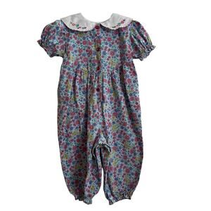 Vintage floral romper